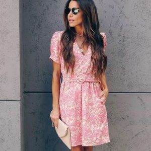 Belted Cotton Pocketed Floral Dress ~ NWT ~